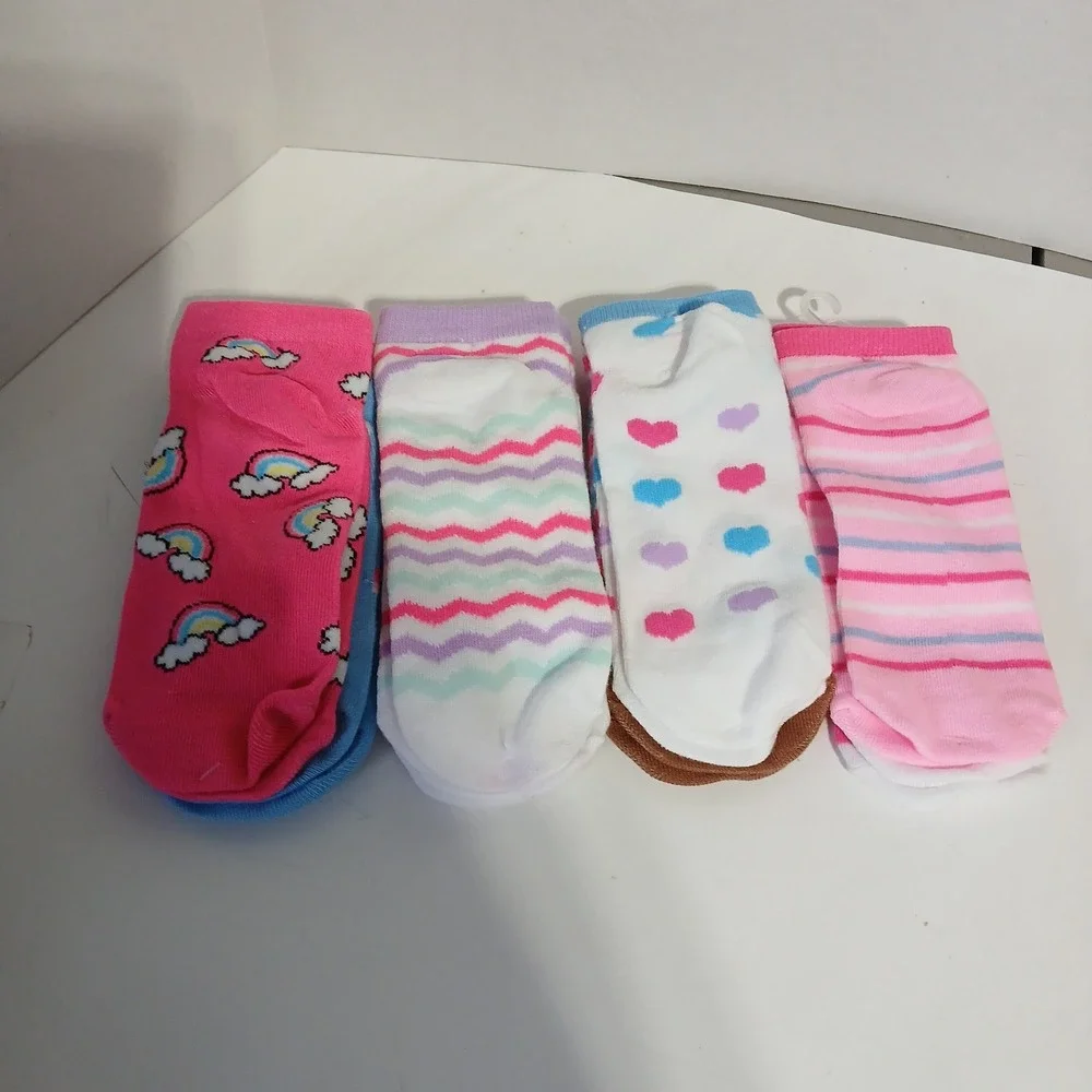 4- 2pks Of Girls Cozy Critter Socks Shoe Size 11-3 Llama unicorn sloth fox New
